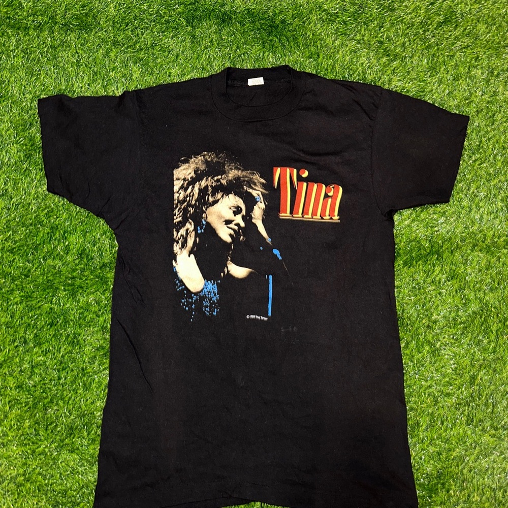 Screen Stars vintage 80s Tina turner private dancer tour t shirt 1985 size large